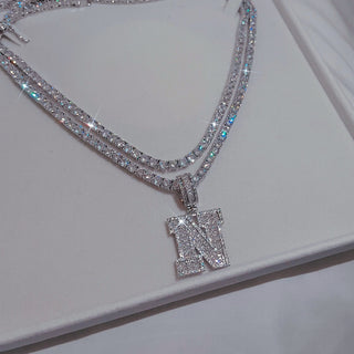 Varsity Initial Tennis Necklace