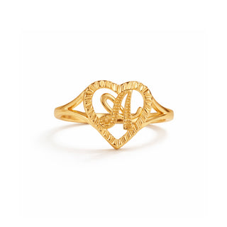Gold Valenne Initial Ring