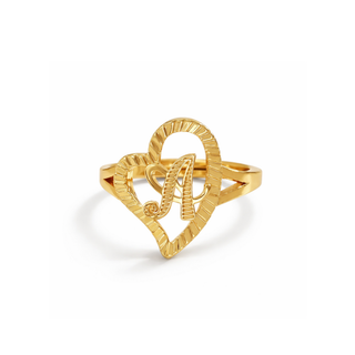 Gold Véline Initial Ring