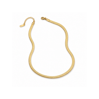 Silk Gold Herringbone Necklace
