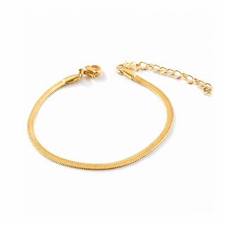 Silk Gold Herringbone Anklet